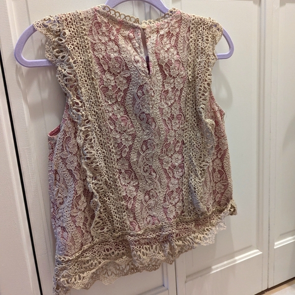 Anthropologie Eri Ali Sydney lace blouse tank top XS - Picture 5 of 9
